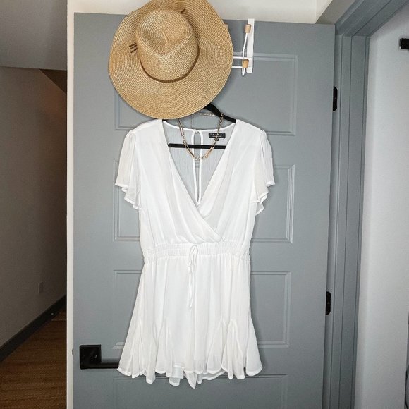White Trixxi Summer Short Romper Size L - Picture 1 of 4